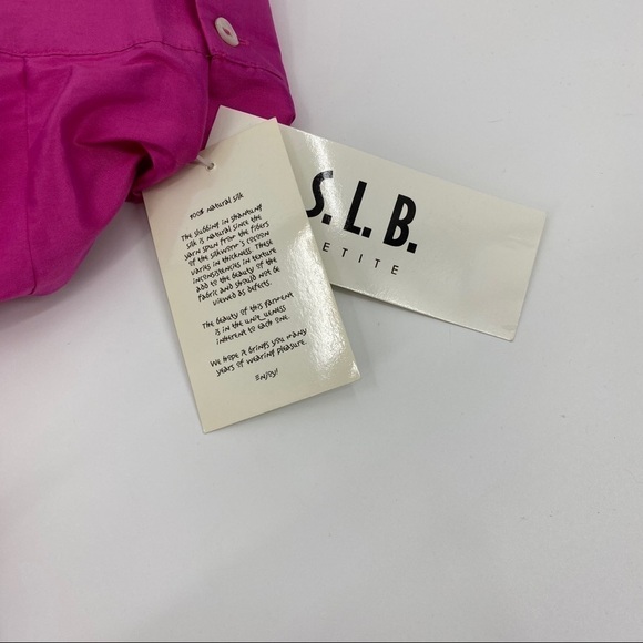 S.L.B pink wrap silk blouse size 8p - Picture 4 of 7
